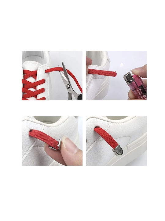 Shoelaces Elastic Black 2pcs 100cm