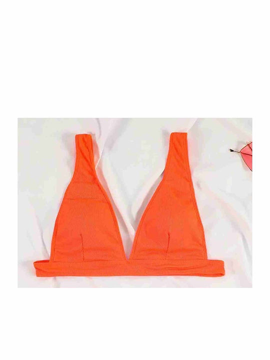 Set Bikini Ψηλόμεσο Πορτοκαλι