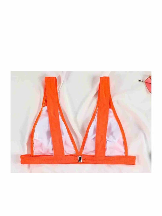 Set Bikini Ψηλόμεσο Πορτοκαλι