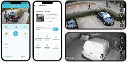 Orllo IP Камера за наблюдение Wi-Fi/4G Full HD+ 4MP Водоустойчива с Двупосочна Комуникация и Обектив 4.3мм