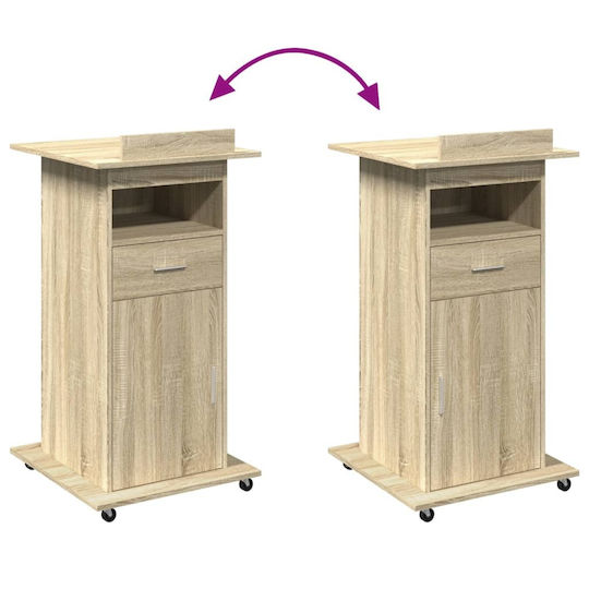vidaXL Stand Music Height 107-107cm Brown 848026