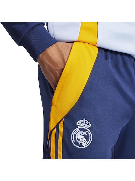 Real Madrid Fußball Trainingsanzug Glänzend mit Gummizug Blau