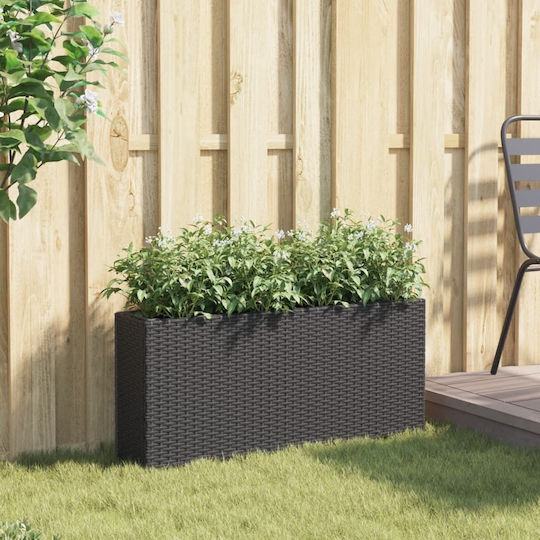 vidaXL Zardiniere Plas­tice Negre 90x20x40cm