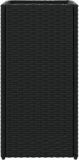 vidaXL Кутия За Саксии Пластмасова Черна 30x30x60см