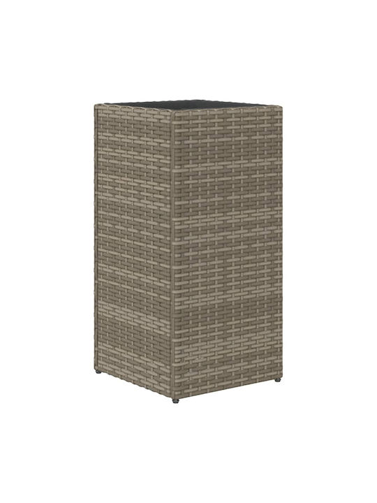 vidaXL Ζαρντινιέρα Πλαστική Γκρι 30x30x60εκ.