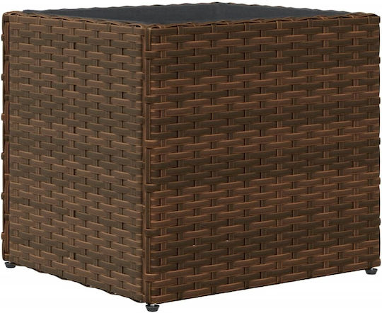 vidaXL Ζαρντινιέρα Πλαστική Καφέ 36x30x32εκ.