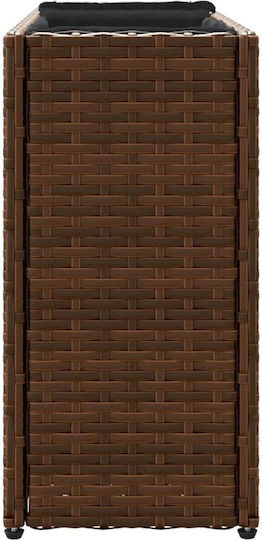 vidaXL Grădină Planter Box Plastic Maro 90x20x40cm.