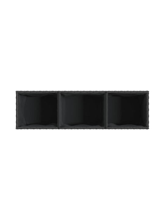 vidaXL Garten Blumenkasten Kunststoff Schwarz 107x32x38cm.