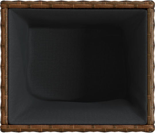 vidaXL Ζαρντινιέρα Πλαστική Καφέ 36x30x32εκ.