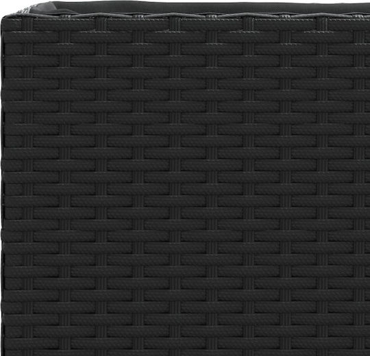 vidaXL Garden Planter Box Plastic Black 107x32x38cm.