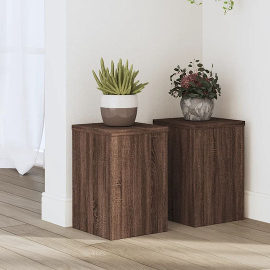 vidaXL Pflanzenständer Holz Braun 20cmx20cmx30cmcm. 2Stück