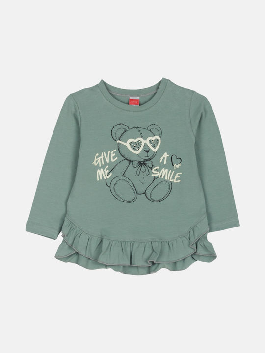 Joyce Kids Set with Leggings Winter 2pcs Ψυχρό Πράσινο Give Me A Smile