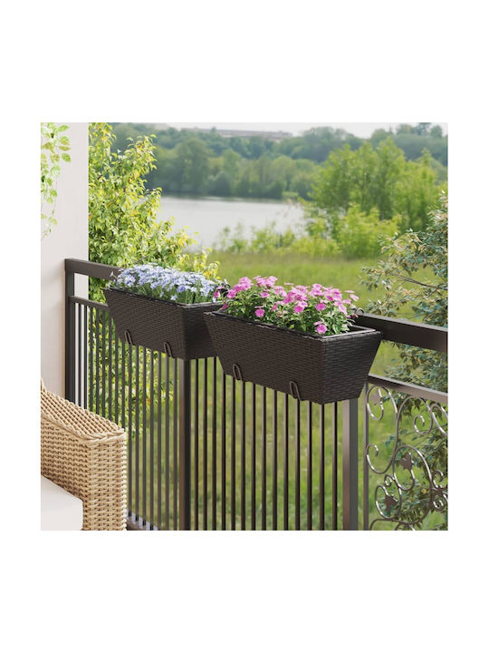 vidaXL Planter Box Set 2buc în Culoare Negru 366398