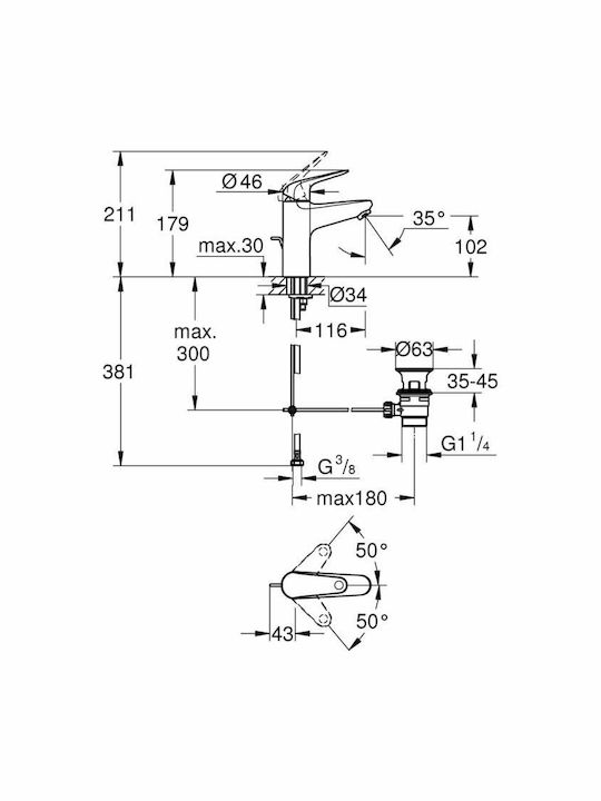 Grohe Миксер Смесител за мивка