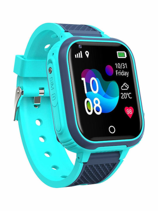 Kids Smart Watch Nubi Lt21 4G SIM Card Camera GPS+LBS+Wi-Fi Tracking Waterproof IP67 Blue