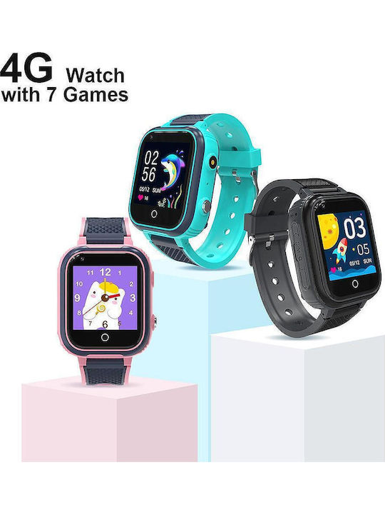 Kids Smart Watch Nubi Lt21 4G SIM Card Camera GPS+LBS+Wi-Fi Tracking Waterproof IP67 Blue