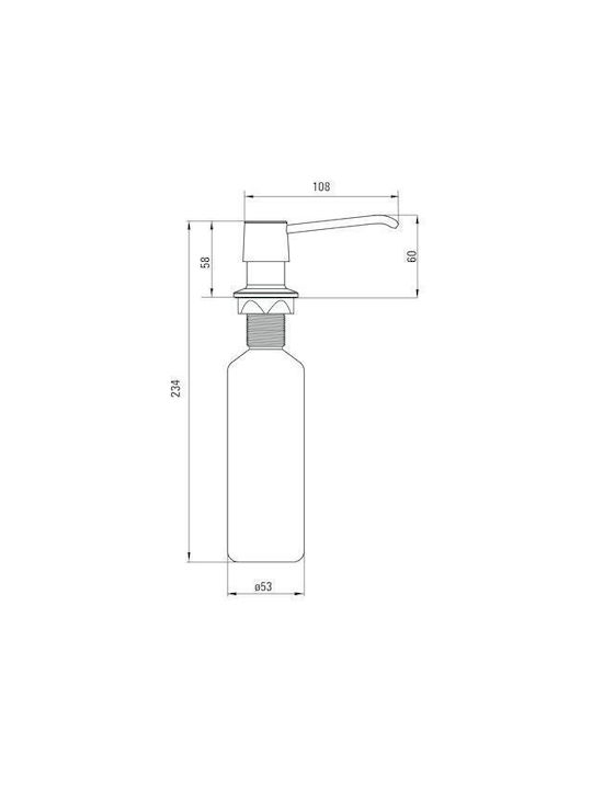 Deante Dispenser Γυάλινο Γκρι 300ml