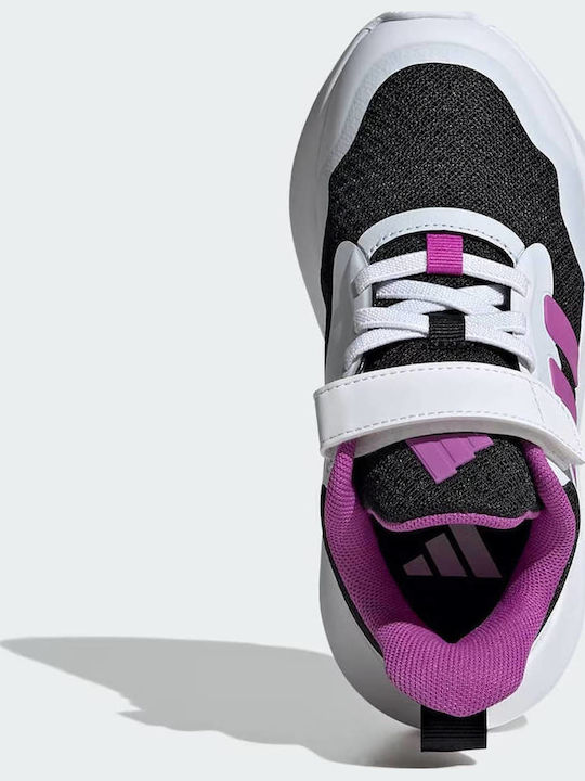 Fortarun Fortarun 3 Kids Sports Shoes Running with Hoop & Loop Closure Core Black / Purple Burst / Cloud White