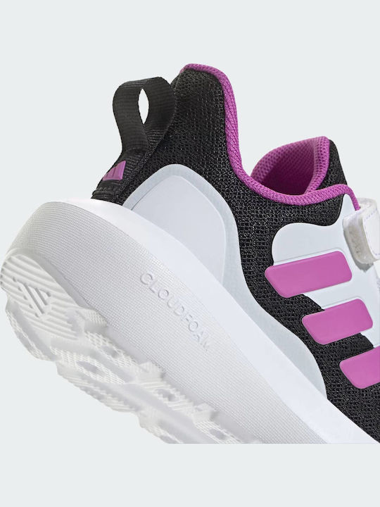 Fortarun Fortarun 3 Kids Sports Shoes Running with Hoop & Loop Closure Core Black / Purple Burst / Cloud White
