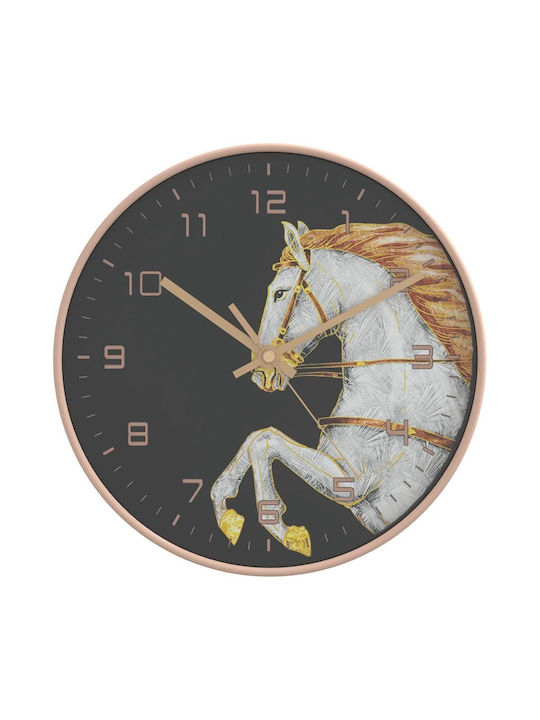 vidaXL Silent Wall Clock Gold Ø25.5cm