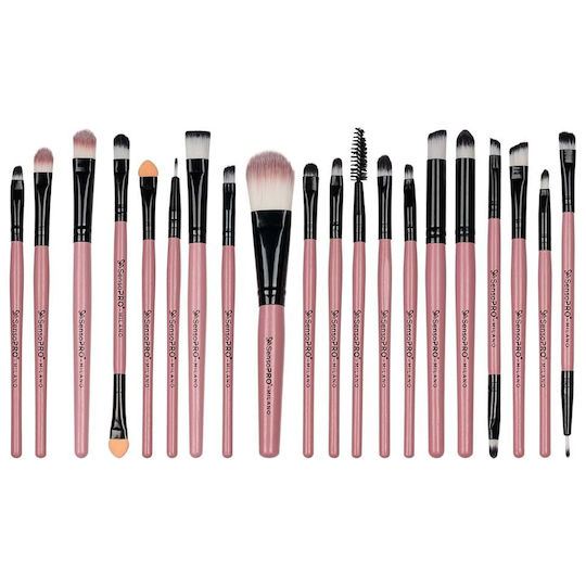 Set 20 pensule de machiaj Sensopro Roz - Cutie de depozitare inclusă