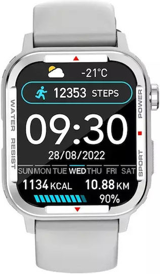 Nubi G96 Smartwatch με Παλμογράφο (Γκρι)