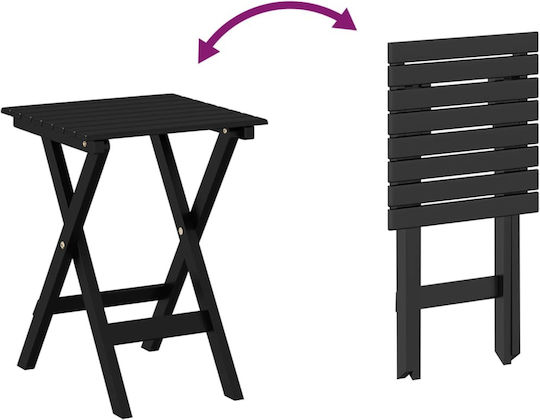 Garten- und Outdoor-Möbelsets Wohnzimmer Typsatz 2 Stück Schwarz
