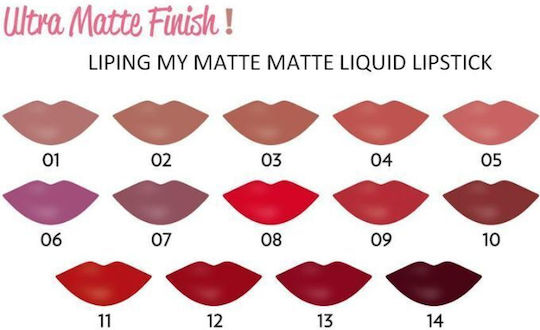 Golden Rose Liping My Matte Lang anhaltend Flüssig Lippenstift Matt 03 5ml 5gr