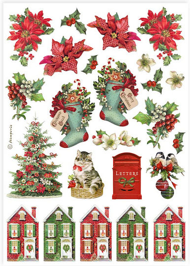 Stamperia A4 Classic Christmas Рисувалка Декупаж