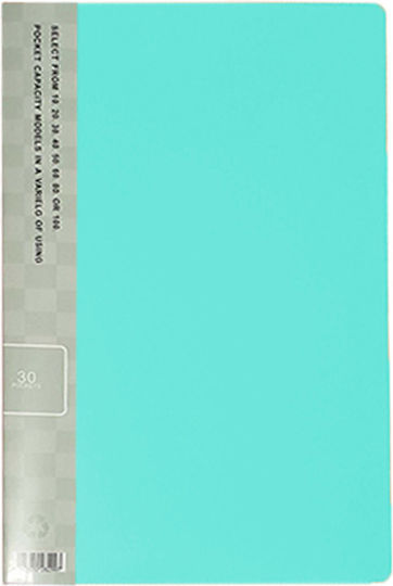 Exas Paper Exas Paper Display Book with 40 Plastic Sleeves for A4 Paper Green