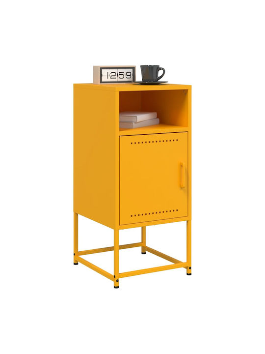 Noptiere Metalice Galbene 2buc 36x39x78cm