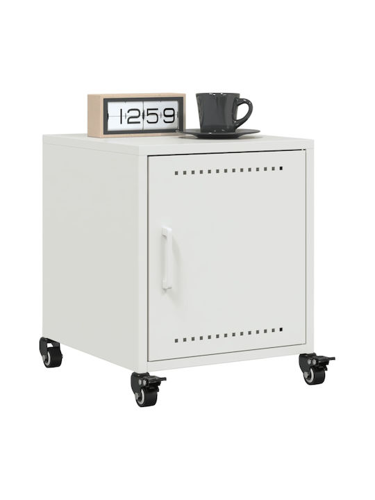 Wooden Bedside Table White 36x39x43.5cm