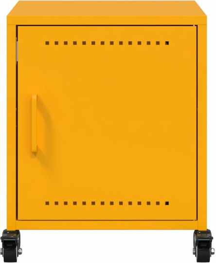 Wooden Bedside Tables Yellow 2 Pieces 36x39x43.5cm