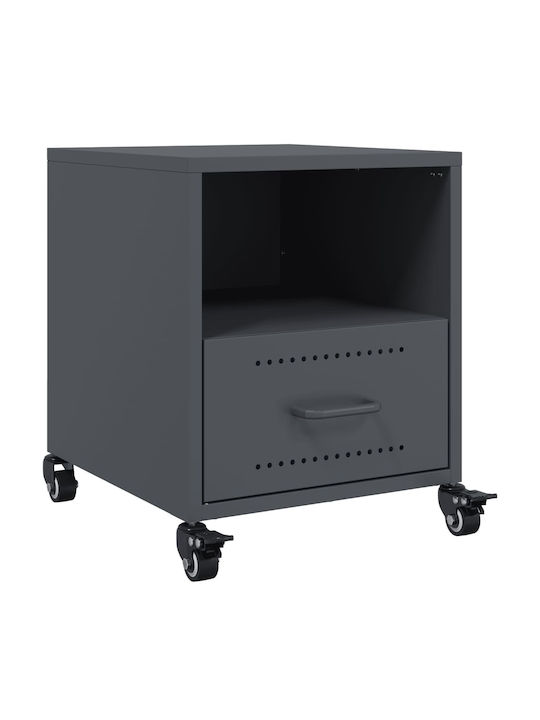 Wooden Bedside Tables Grey 2 Pieces 36x39x43.5cm