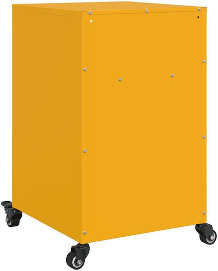 Wooden Bedside Tables Yellow 2 Pieces 36x39x59cm