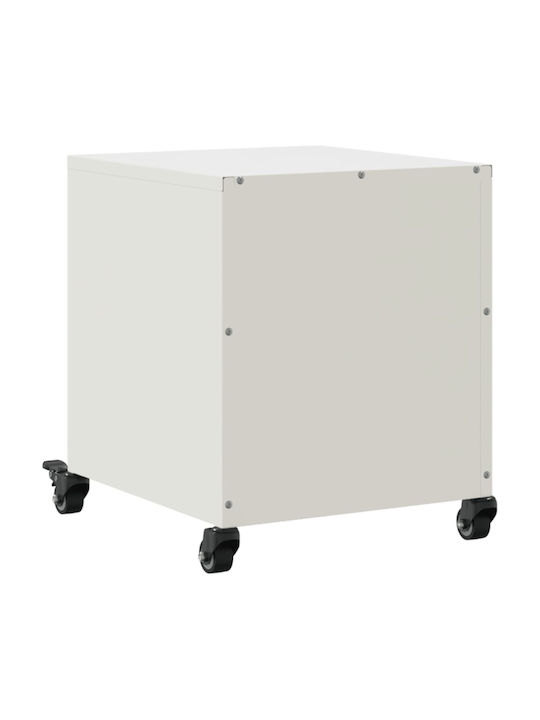 Wooden Bedside Table White 36x39x43.5cm