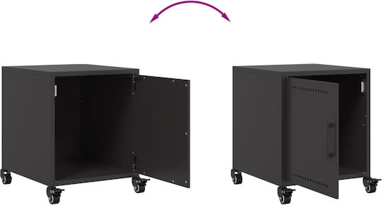 Wooden Bedside Tables Black 2 Pieces 36x39x43.5cm