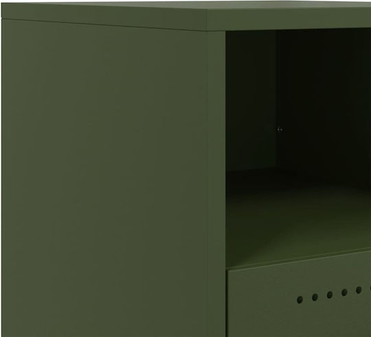 Комоди Дървени Зелен 2бр 36x39x43.5см