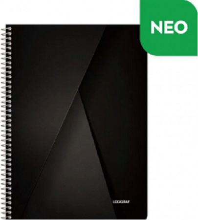 Logigraf Spiral Notebook Ruled A4 60 Sheets 2 Subjects Wirelock Multicolour 1pcs (Μiscellaneous colours)