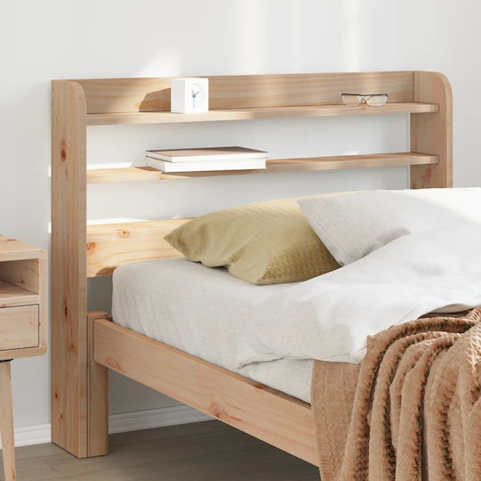 vidaXL Wooden Bed Headboard Beige 110x82cm