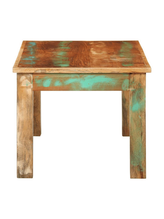 Rectangular Central Coffee Table Made of Solid Wood Multicolour W100xD55xH45cm