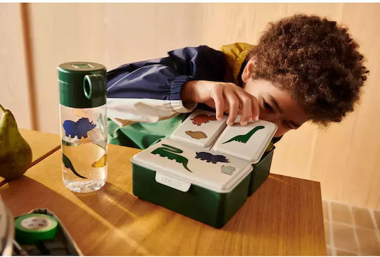 Liewood Clemence Kids Water Bottle Dinosaur Plastic with Straw Dinosaurs Mist 350ml