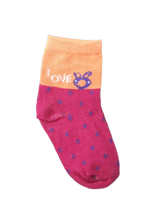Beboulino Kindersocken Dog Orange Pink 2 Paar