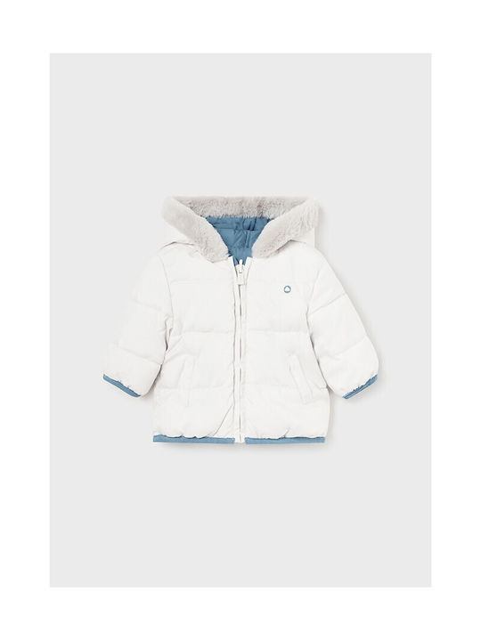 Mayoral Kids Casual Jacket Double Sided with Hood Light Blue