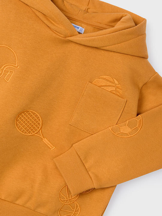 Mayoral Kinder Sweatshirt mit Kapuze Orange