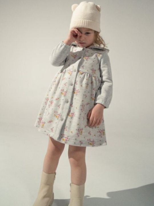 Children's Dress Long Sleeve Knitted Gray