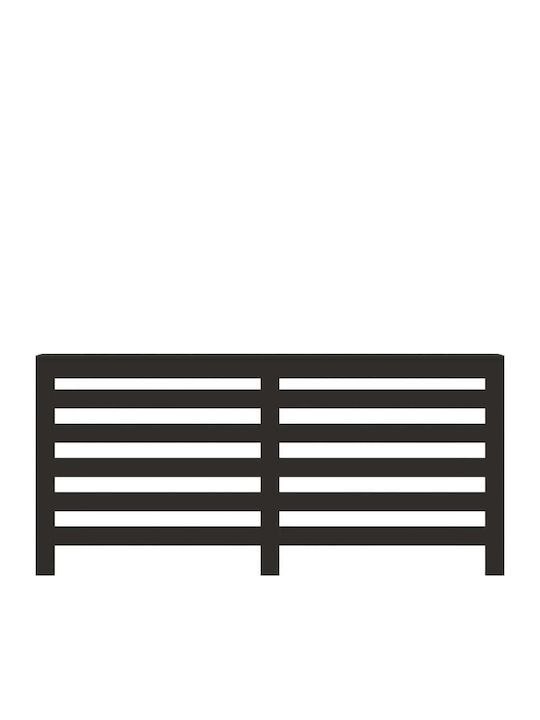 vidaXL Калориферно Капаче От ПДЧ Черно 175x20x82см