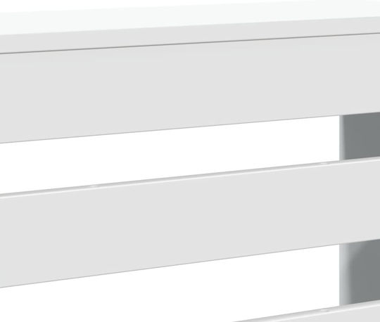 vidaXL Radiator Cover Made of White Particleboard 175x20x82cm
