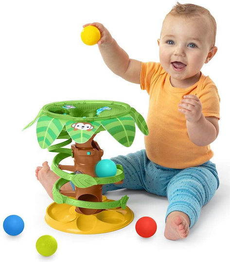 Bright Starts Jucărie pentru Bebeluși Tropical Twirl Ball Play cu Lumină și Sunete pentru 6++ Luni