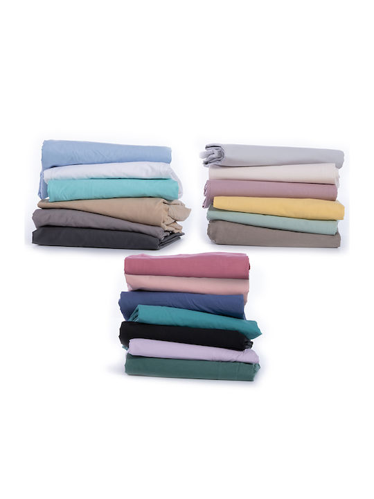 Nef-Nef Homeware Basic Σεντόνι Υπέρδιπλο με Λάστιχο 160x200+30εκ. Mint